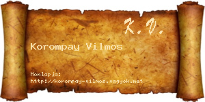 Korompay Vilmos névjegykártya